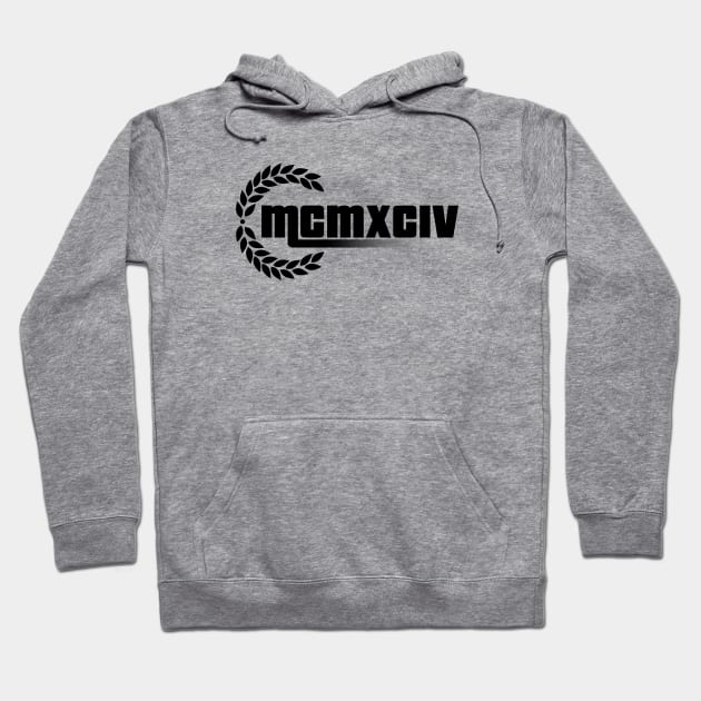 1994 Roman numerals Hoodie by hoopoe